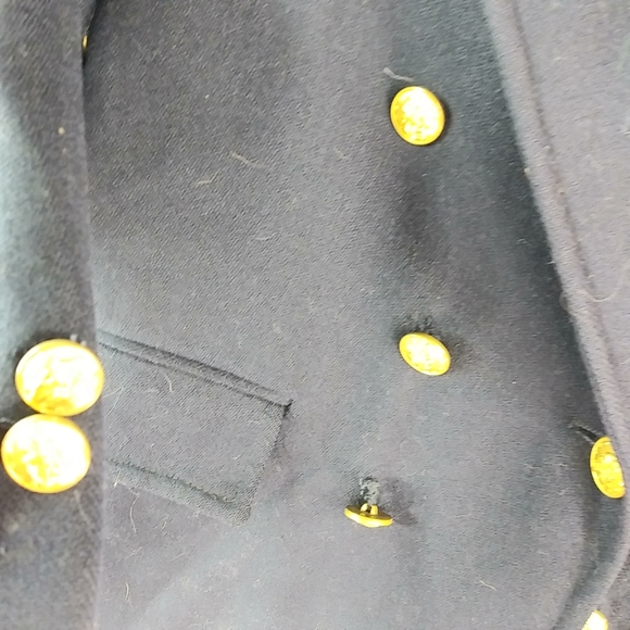 Bambergers Boys Navy Wool Blazer S 4 5 - Picture 2 of 3